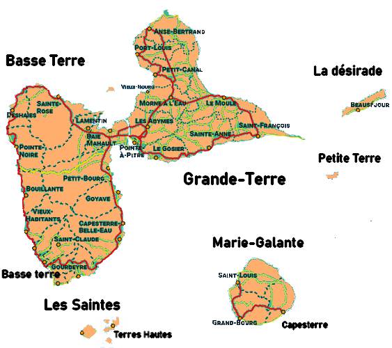 carte département 971